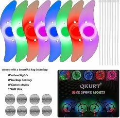 Unbranded 8pcs Bike Spoke Lights, Waterproof Wheel Spoke Lights Wheel Rim Light Used For Bicycle Spoke Decoration Safety And Warning -Bikes Shop 539530411 max