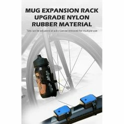 Unbranded Adjustable Bicycle Bottle Holder Adapter For Punch-free Bike Water Bottle Expansion Rack Adapter,bl