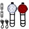 Unbranded Cycling Running Lights Mountain Bike Mtb Usb Charging Headlight Tail Light Set