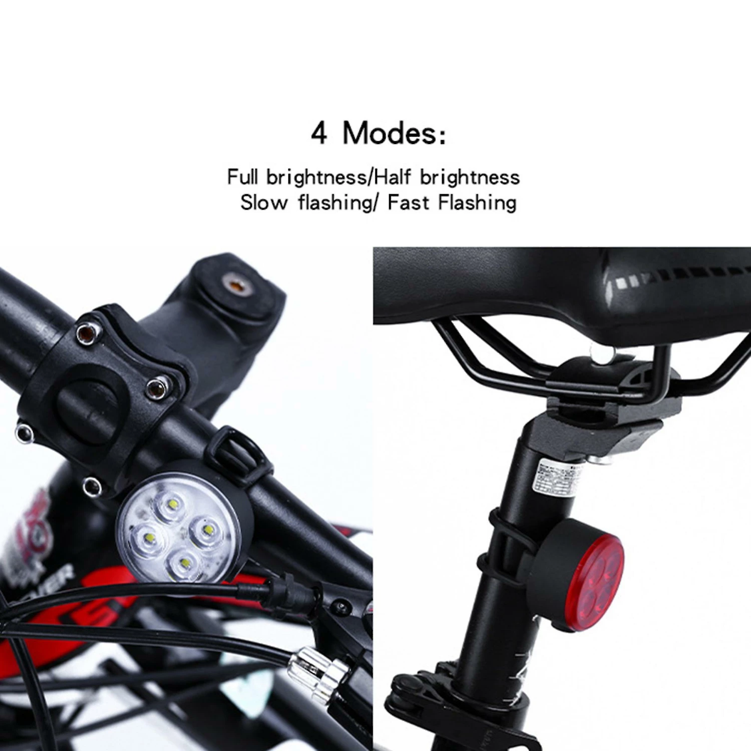 Unbranded Cycling Running Lights Mountain Bike Mtb Usb Charging Headlight Tail Light Set 4 Unbranded Cycling Running Lights Mountain Bike Mtb Usb Charging Headlight Tail Light Set - Image 4