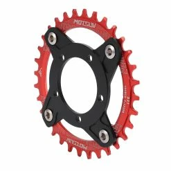 Unbranded E-bike Crankset 104bcd For Mid-drive Aluminum Alloy Electric Bike Accessories,red 32t -Bikes Shop 555832898 max