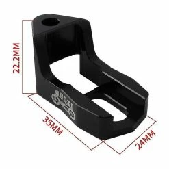 Unbranded 2x Extension Seat Bike Tail Hook - Black, 35x22.2x24mm