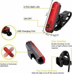 Unbranded Bike Lights, Super Bright Bike Front Light , Light Torch With Usb Tail (usb Cable Included) -Bikes Shop 575114951 max