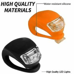 Unbranded Led Silicone Mountain Bike Bicycle Front Rear Lights Set Push Cycle -Bikes Shop 577749998 max