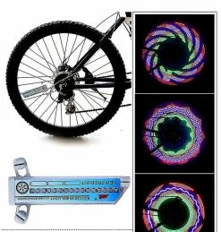 Unbranded 32 Colorful Patterns 32 Led Lights Bicycle Bike Cycling Wheel Spoke