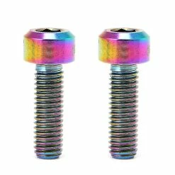 Boom 6pcs M5*16mm Titanium Stem Bolts For Bike Mtb Bicycle Stem Screws Fixed Bolts Colorful