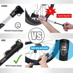 Unbranded Bicycle Pump Mountain Bike Road Bike High Pressure Mini Pump Barometer Set -Bikes Shop 583440923 max