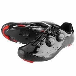 Gegong Boodun Carbon Fiber Road Cycling Bike Bicycle Shoes Breathable Athletic Racing Shoe(42)