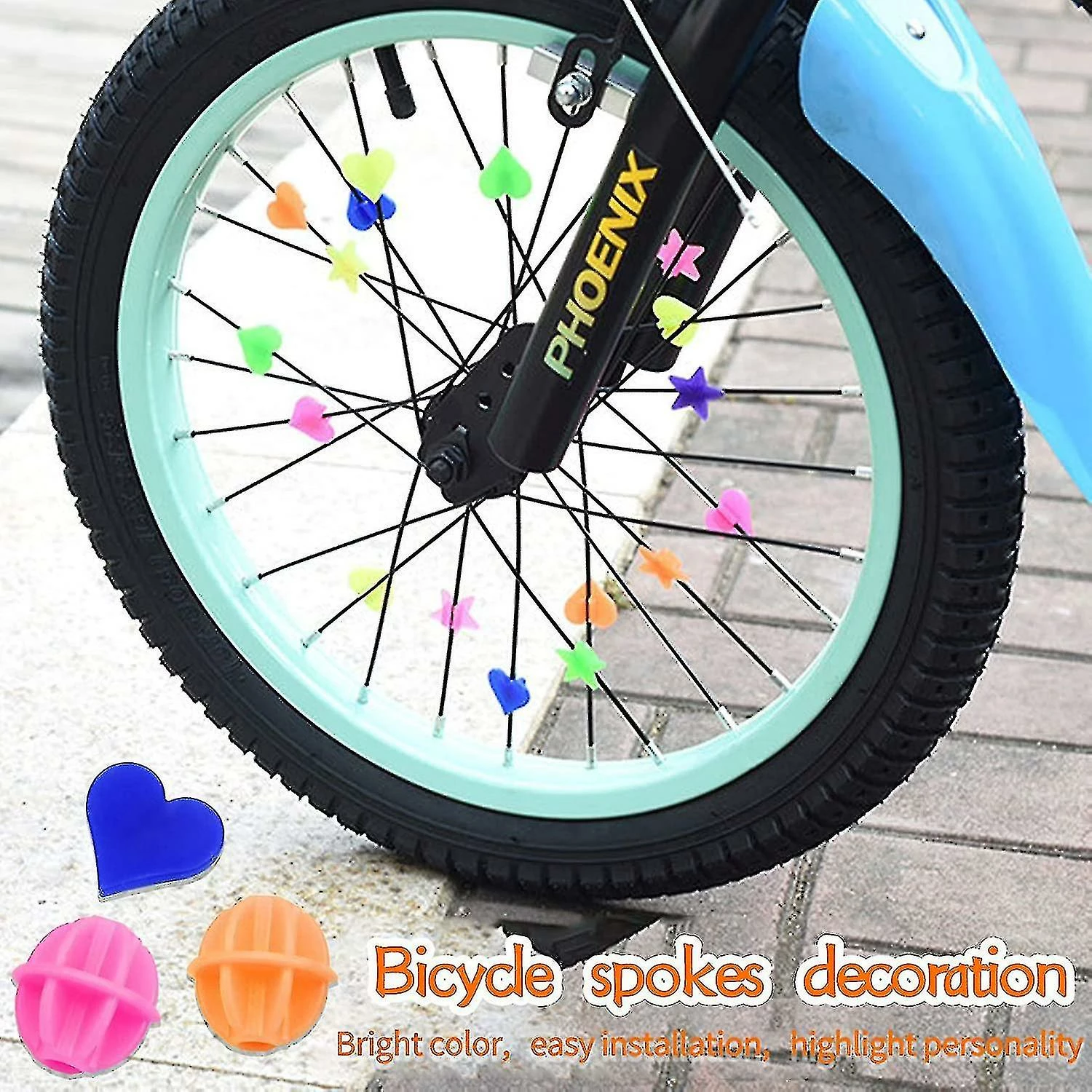 Unbranded 144pcs Bike Spokes Beads - Plastic Bicycle Spokes Wheel Decorations, Assorted Colours Spoke Clips, Round Beads, Heart And Star For Boys Girls Children 3 Unbranded 144pcs Bike Spokes Beads - Plastic Bicycle Spokes Wheel Decorations, Assorted Colours Spoke Clips, Round Beads, Heart And Star For Boys Girls Children - Image 3