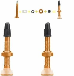 DEWENWILS Dww-2pcs Tubeless Valve Stem Mtb Bike Valve Stem Golden Aluminum Alloy -Bikes Shop 601190200 max