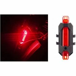 Unbranded Generico Rear Light Usb Bicycle Red Light Bike Headlight Warning Safety Led