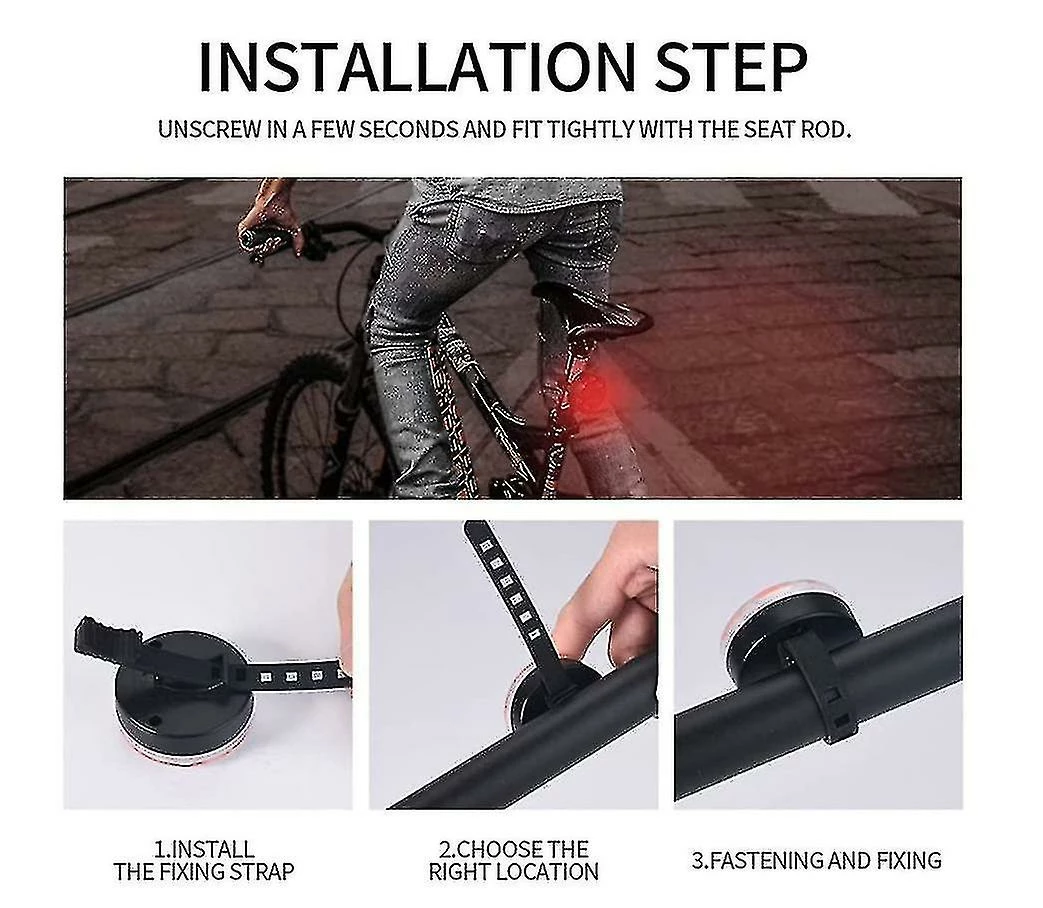 Unbranded Bike Tail Light Safety Led Bicycle Rear Light Cycling Night Riding Warning Light(white) 2 Unbranded Bike Tail Light Safety Led Bicycle Rear Light Cycling Night Riding Warning Light(white) - Image 2