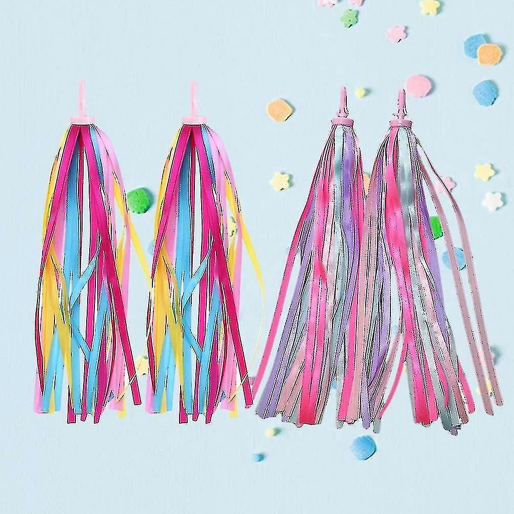 Unbranded 2 Pairs Bike Streamers Bicycle Handlebar Tapes For Kids Boys Girls Children, Scooter Tassels Decoration 1 Unbranded 2 Pairs Bike Streamers Bicycle Handlebar Tapes For Kids Boys Girls Children, Scooter Tassels Decoration