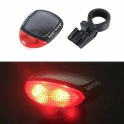 Unbranded Bicycle Solar Lights Charging Usb Flashing Front Led Bike Lights Mountain Bike Accessories