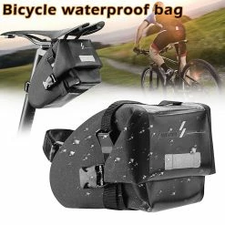 Unbranded Bike Saddle Bag Waterproof Large Capacity Buckle Install Cycling Bag For Bicycle