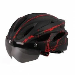 Unbranded Outdoor Road Mountain Bike Helmet With Riding Cycling Helmet With Visor Lens Sports Mtb Bicycle Helmet