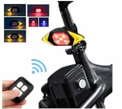 Unbranded Bike Turn Signal,usb Recharable Led Warning With Wireless Remote For Safety Day Riding()