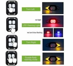 Unbranded Bike Turn Signal,usb Recharable Led Warning With Wireless Remote For Safety Day Riding() -Bikes Shop 625867175 max