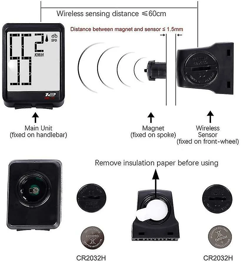 Unbranded Wireless Bike Computer Bicycle Speedometer Waterproof Lcd Stopwatch Backlight Automatic Wake-up Multi-functions Distance, Time Mimenor 5 Unbranded Wireless Bike Computer Bicycle Speedometer Waterproof Lcd Stopwatch Backlight Automatic Wake-up Multi-functions Distance, Time Mimenor - Image 5