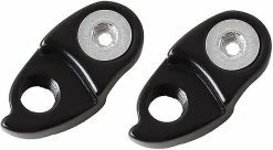 Unbranded Mountain Bike Road Bicycle Rear Derailleur Hanger Extension Extender Frame Gear Tail Hook Extender(black)(2pcs)