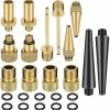 Unbranded Bike Valve Adapters, 24 Pcs Bike Inflation Adapter Kit, Bike Valve With Seal Ring, Easy To Install For Dv Av Sv Bike Pump Compressors Pumps