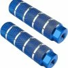 Nufasion Bike Foot Pegs, Axle Rear Foot Pegs Aluminum Alloy Stunt Pegs Anti-slip Rear Feet Pedals For Mountain Bikes Bicycle1setblue
