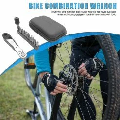 Unbranded Multifunctional Bicycle Repair Tools Mtb Mountain Bike Ratchet Wrench Spanner Screwdriver Bit Storage Hard Shell Bag Kit -Bikes Shop 640272735 max