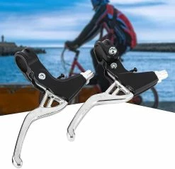 Unbranded Bicycle Brake Handle, Mountain Bike Cycling Brake Level Handles Aluminium Alloy Accessory For Bikes (silver) -Bikes Shop 642417299 max