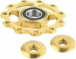 Unbranded Bicycle Mountain Bike Guide Wheel Rear Dial Bearing Anode Cnc Sprocket 11 Tooth Wheel Flywheel Bicycle Accessories(golden)(1pcs)