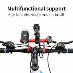 Unbranded Bike Extension Bracket Mounting Bar Extender Aluminum Alloy For Phone Light 20cm Bicycle Accessories -Bikes Shop 642421714 max