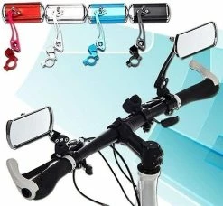 Unbranded 1 Pair Adjustable Bicycle Mirror Bicycle Rear View Mirror Safety Mountain Bike Cycling Accessories -Bikes Shop 642421971 max