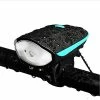 Unbranded Bike Light, Bike Lights Car Headlight Usb Charging Night Riding Glare Flashlight With Electric Horn Bicycle Accessories Cycling Equipment (black)