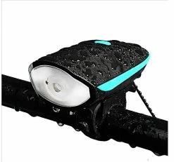 Unbranded Bike Light, Bike Lights Car Headlight Usb Charging Night Riding Glare Flashlight With Electric Horn Bicycle Accessories Cycling Equipment (black)