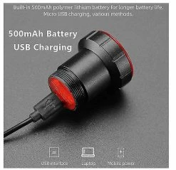 Unbranded Ultra Bright Smart Bike Tail Light,usb Rechargeable Brake Sensing Bicycle Light,high Intensity Rear Led Accessories Fits On Any Road Bikes Style1(blac -Bikes Shop 642430907 max