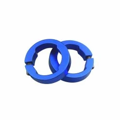 Unbranded 2pcs Bicycle Grip Rings Fashion Appearance Replacement Aluminum Alloy Decoration Handlebar Locking Rings Bike Accessories Blue