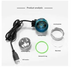 Unbranded Bicycle Light Usb Headlight Night Riding Glare Bicycle Accessories Riding Led Equipment Mountain Bike Usb(yellow) -Bikes Shop 642432884 max