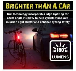 Unbranded Bike Light, Ultra Bright Bike Light Usb Rechargeable Bicycle Tail Light. Red High Intensity Rear Led Accessories (black) -Bikes Shop 642433775 max
