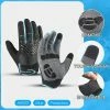 Unbranded Men's Cycling Gloves Women Mtb Motorcycle Accessories Shockproof Mittens Bicycle Touchscreen Breathable Full Finger Bike Gloves