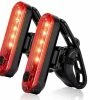 Unbranded Usb Rechargeable Led Bike Tail Light 2 Pack, Bright Bicycle Rear Cycling Safety Flashlight, Bike Accessories, Cycling Gifts For Men(red)