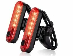 Unbranded Usb Rechargeable Led Bike Tail Light 2 Pack, Bright Bicycle Rear Cycling Safety Flashlight, Bike Accessories, Cycling Gifts For Men(red)