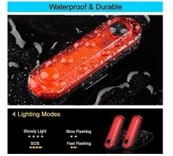 Unbranded Usb Rechargeable Led Bike Tail Light 2 Pack, Bright Bicycle Rear Cycling Safety Flashlight, Bike Accessories, Cycling Gifts For Men(red) -Bikes Shop 642435831 max