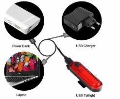 Unbranded Usb Rechargeable Led Bike Tail Light 2 Pack, Bright Bicycle Rear Cycling Safety Flashlight, Bike Accessories, Cycling Gifts For Men(red) -Bikes Shop 642436065 max