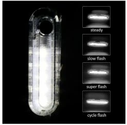 Unbranded Chronus Bicycle Saddle Lamp, Outdoor Cob Bike Rear Light Night Riding Accessory Night Fishing And Cycling Outdoor And Warehouse(white)