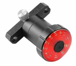 Unbranded Bike Tail Light Rechargeable Smart Bicycle Rear Lights Saddle Mounting Brake Sensing Bike Rear Led Accessories For Road Bike(black)