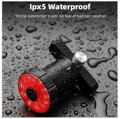 Unbranded Bike Tail Light Rechargeable Smart Bicycle Rear Lights Saddle Mounting Brake Sensing Bike Rear Led Accessories For Road Bike(black) -Bikes Shop 642437726 max