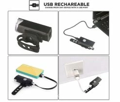 Unbranded Bike Light,usb Bike Headlight Rechargeable Ultra Bright Waterproof Headlight With Rotation Bicycle Bracket Front Lamp Bicycle Accessories Black Headli -Bikes Shop 642440203 max