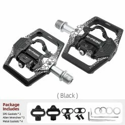 Unbranded Spd Bicycle Pedal Non-slip Mtb Bike Pedals Aluminum Alloy Flat Platform Applicable Spd Waterproof Cycling Accessories