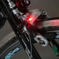 Unbranded Portable Waterproof Nano Bike Brake Red Led Light Safe Indicator Light Kits Bicycle Lights Bicycle Accessories