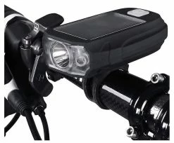 Unbranded Bike Light,solar Chargingusb Rechargeable Bicycle Headlight, Ipx5 Waterproof, Led Front Light, 5h Runtime Accessories Fits Urban Commuter Bicycles(bla