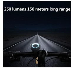 Unbranded Bike Accessories, 250 Lumens Bike Light,waterproof Bike Lights,120 Decibel Tweeter,usb Rechargeable Bicycle Lights(blue) -Bikes Shop 642446095 max